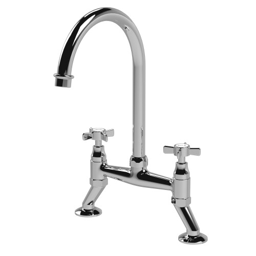 Balterley Crosshead Handle Bridge Sink Mixer Tap- Chrome