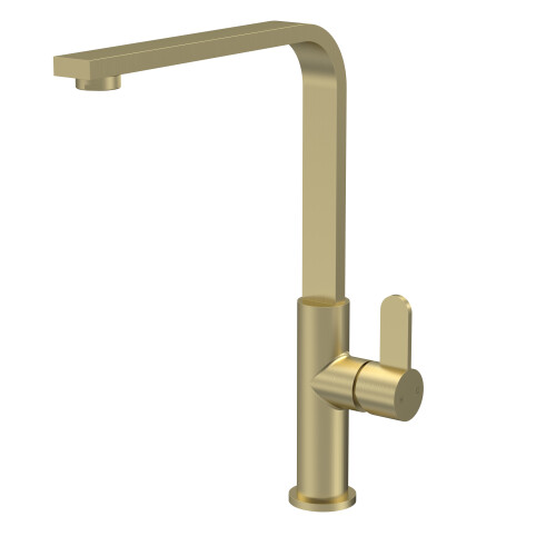 Balterley Kitchen Mono Mixer Tap with 1 Lever Handle, 302mm - Brushed Brass