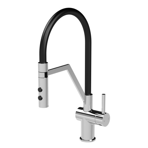 Balterley Modern Kitchen Mono Mixer Tap with 1 Lever Handle, 436mm - Chrome
