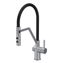 Modern Kitchen Mono Mixer Tap with 1 Lever Handle, 436mm - Brushed Nickel