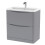 Balterley Floor Standing 2 Drawer Vanity Basin Unit with Polymarble Basin, 800mm - Satin Grey 1