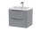 Balterley Wall Hung 2 Drawer Vanity Basin Unit with Polymarble Basin, 600mm - Satin Grey 1