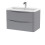 Balterley Wall Hung 2 Drawer Vanity Basin Unit with Polymarble Basin, 800mm - Satin Grey 1