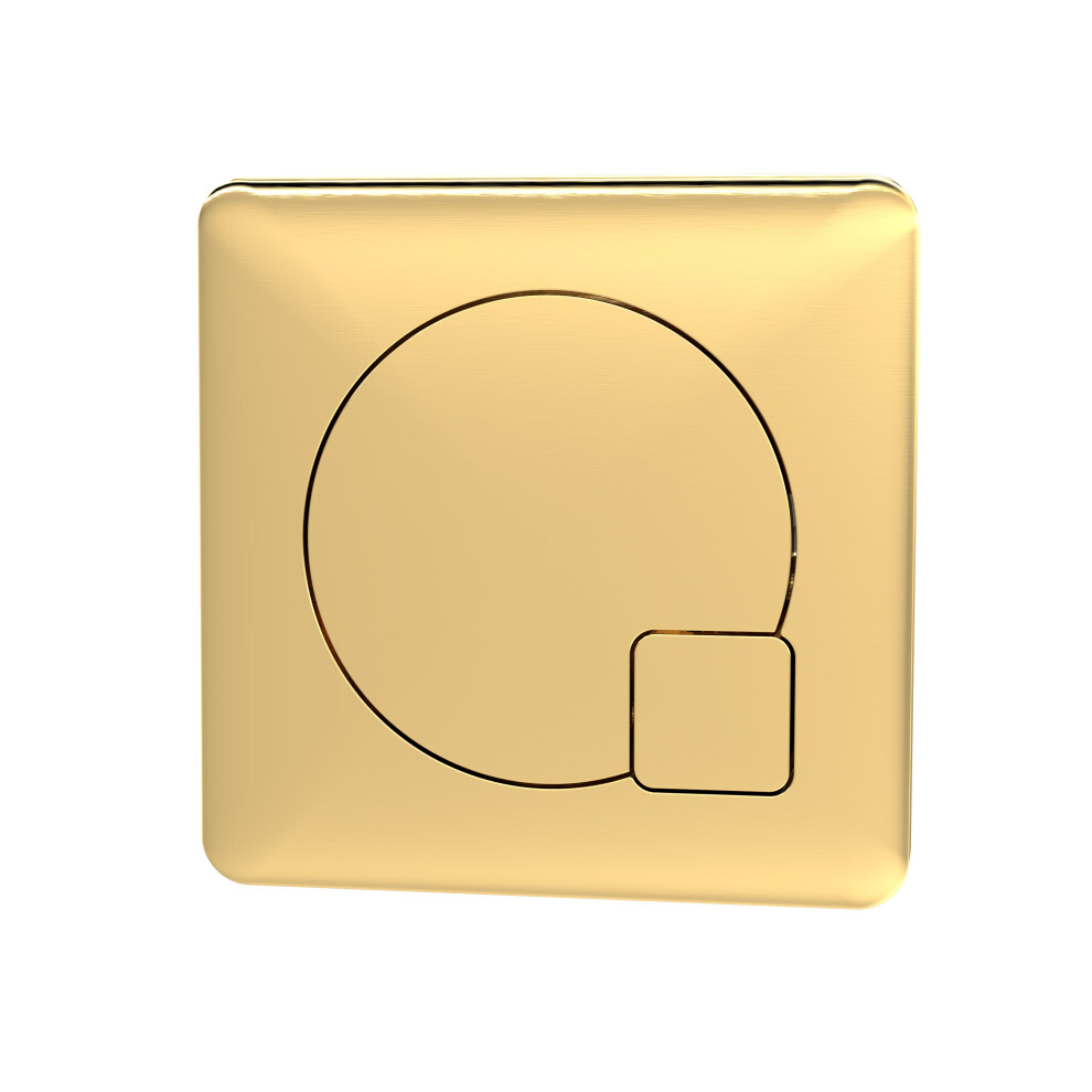 Square Dual Flush Push Button - 70mm -Brushed Brass