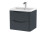 Balterley Wall Hung 2 Drawer Vanity Basin Unit with Polymarble Basin, 600mm - Soft Black- Balterley 1
