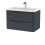 Balterley Wall Hung 2 Drawer Vanity Basin Unit with Polymarble Basin, 800mm - Soft Black 1