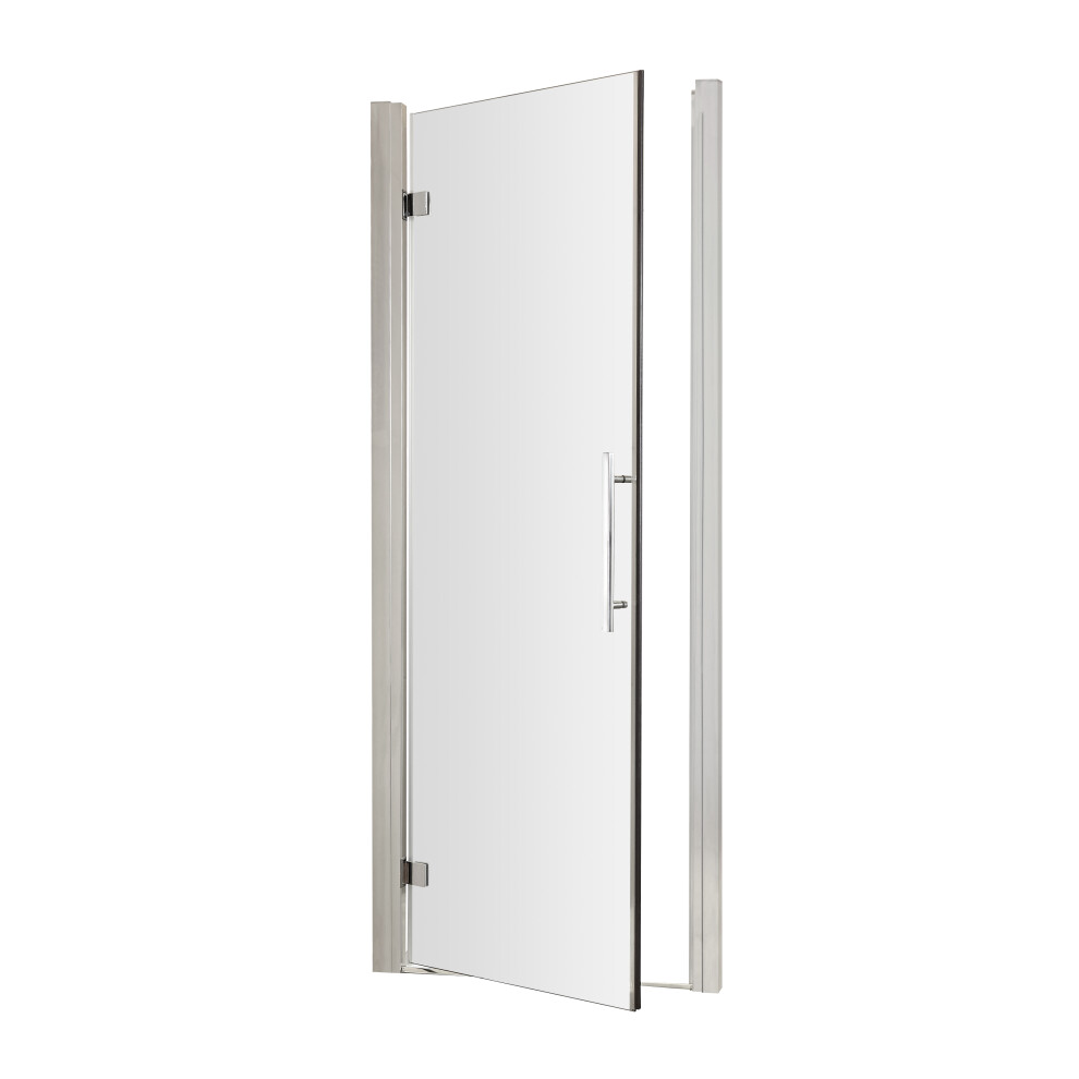8mm Toughened Safety Glass Hinged Shower Door, Chrome, 760mm