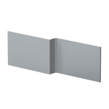 1700mm L Shape Square Reversible Bath Front Panel - Satin Grey