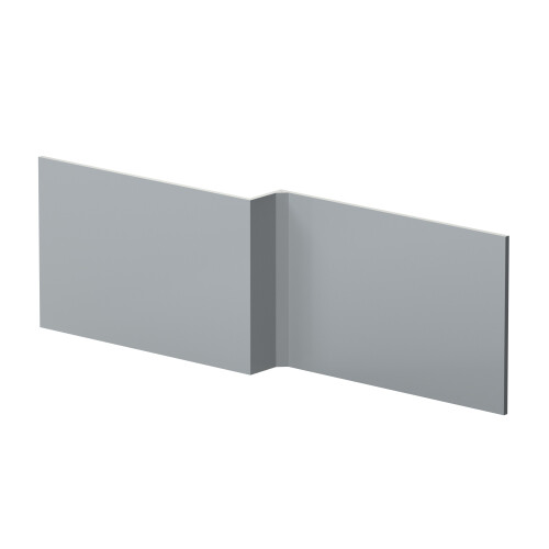 Balterley 1700mm L Shape Square Reversible Bath Front Panel - Satin Grey