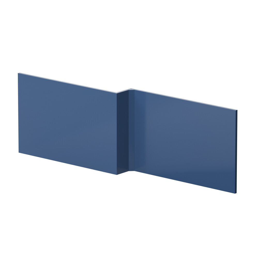 1700mm L Shape Square Reversible Bath Front Panel - Satin Blue