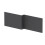 Balterley 1700mm Edge/Power L Shape Square Front Bath Panel - Textured Woodgrain Graphite Grey 1