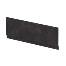 1700mm Edge/Power Straight Front Bath Panel & Plinth - Textured Matt Metallic Slate