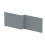 Balterley 1700mm Edge/Power L Shape Square Front Bath Panel - Matt Coastal Grey 1