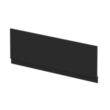 1700mm Bath MFC Front Panel & Plinth - Woodgrain Charcoal Black