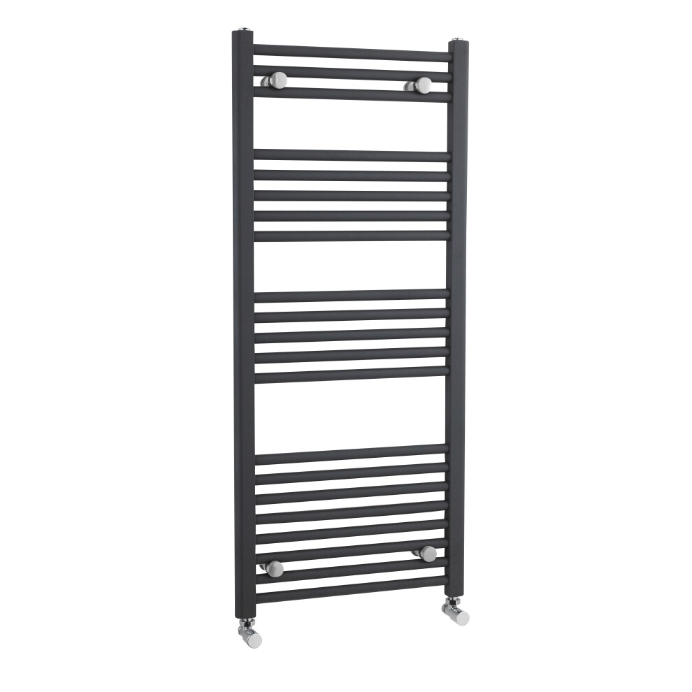 Balterley Heated Vertical Towel Rail With Straight Rails - 1672 Btu - 1150Mm X 500Mm - Anthracite