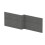 Balterley 1700mm Square MFC Reversible Shower Bath Front Panel - Woodgrain Anthracite 1