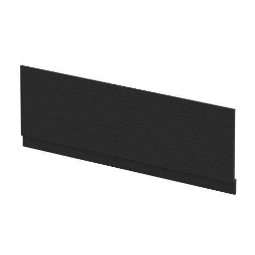Balterley 1800mm Bath MFC Front Panel & Plinth - Woodgrain Charcoal Black