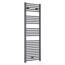 Electric Vertical Round Towel Rail with 27 Rails - 1375mm x 480mm - 750 Watt - Anthracite