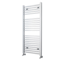 Heated Vertical Towel Ladder Rail with Square Rails - 1167 BTU - 1200mm x 500mm - Chrome
