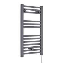 Electric Vertical Round Towel Rail with 13 Rails - 720mm x 400mm - 300 Watt - Anthracite