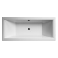 BBDE214 Balterley 1800x800mm Double-Ended Square Shower Bath, Undrilled for Tap Holes - White