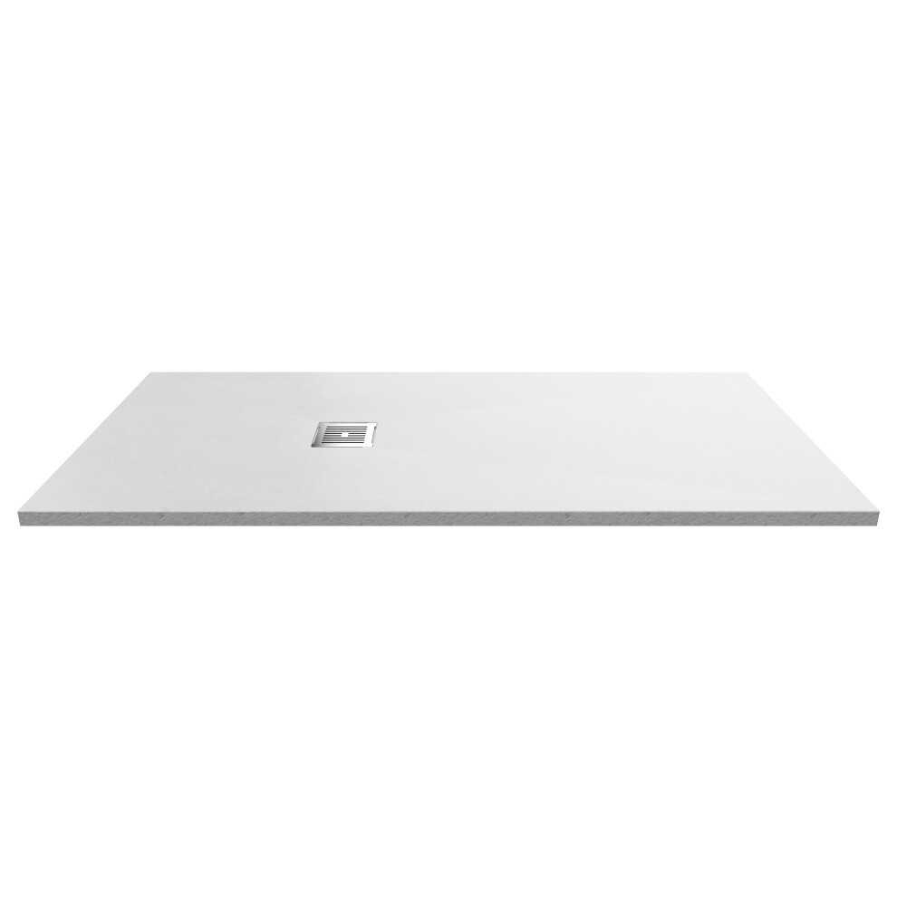 Resin Slimline Rectangular Shower Tray - 1700mm x 800mm - Slate White