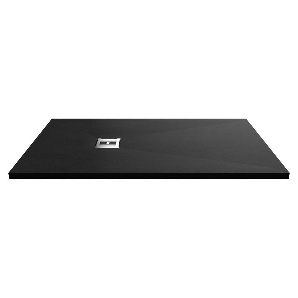 1400mm x 800mm Premium Slimline Rectangular Shower Tray - Slate Black