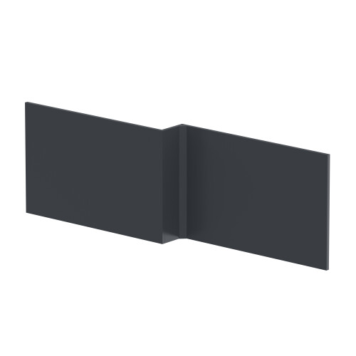 Balterley 1700mm Square MDF Reversible Shower Bath Front Panel - Soft Black