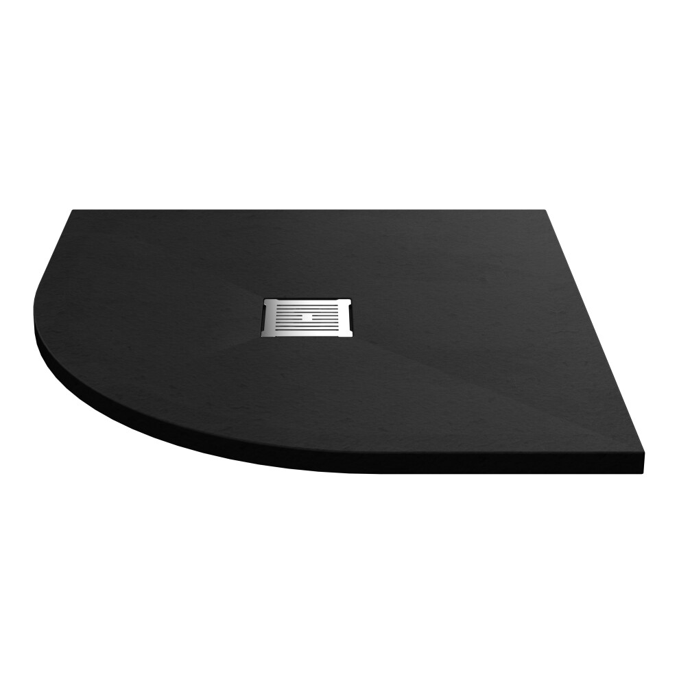 900mm Premium Slimline Quadrant Shower Tray - Slate Black