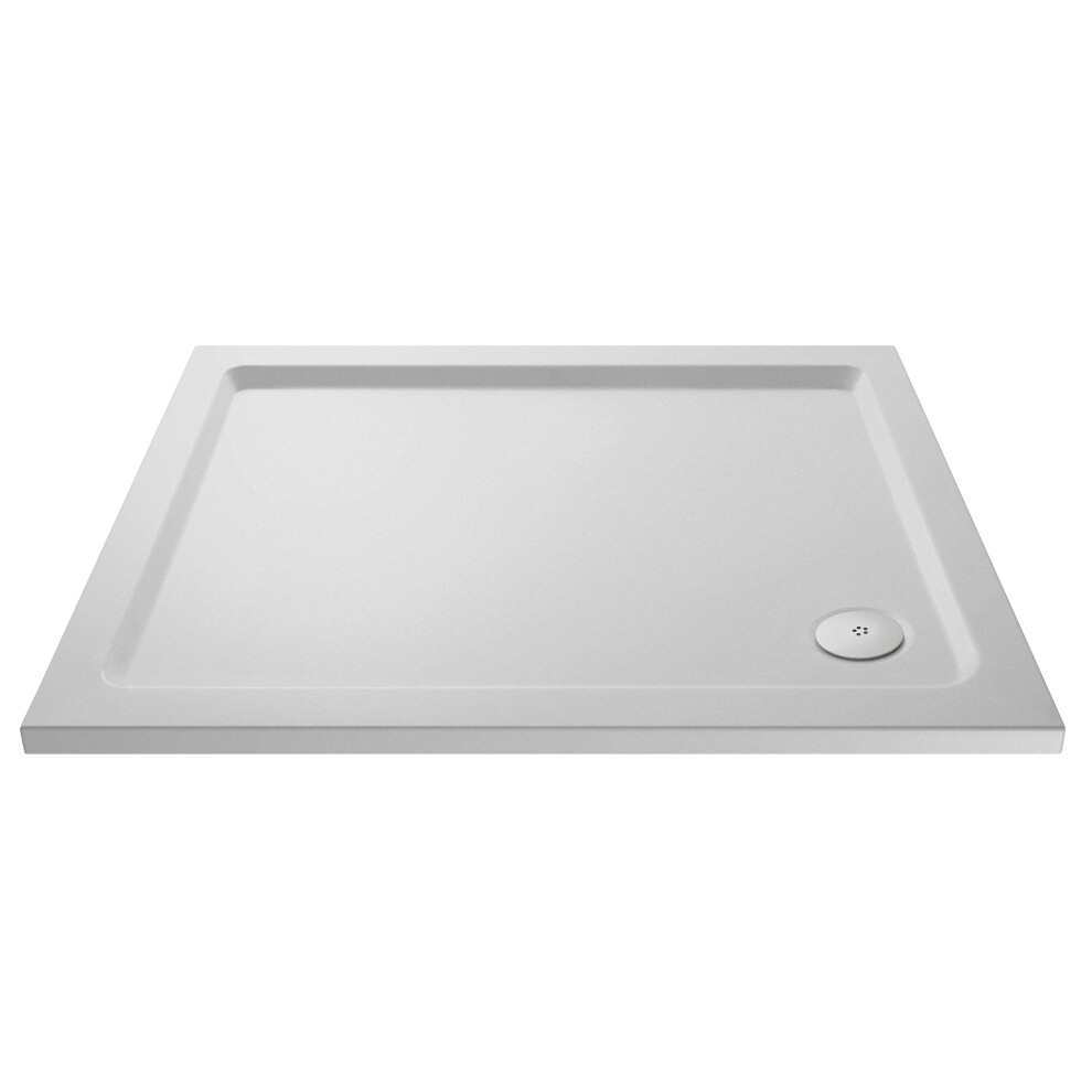 1000mm x 700mm Premium Slip Resistant Rectangular Shower Tray - White