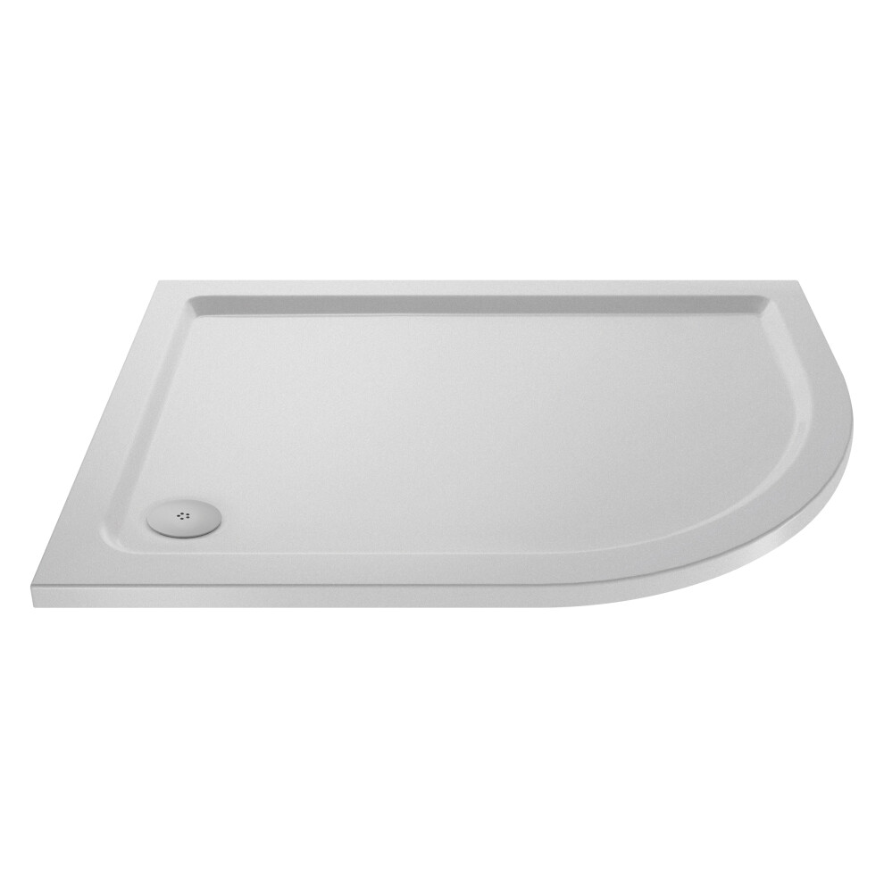 1200mm x 800mm Premium Slip Resistant Shower Tray - Right Hand Offset Quadrant - White