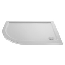 1200mm x 800mm Premium Slip Resistant Shower Tray - Left Hand Offset Quadrant - White