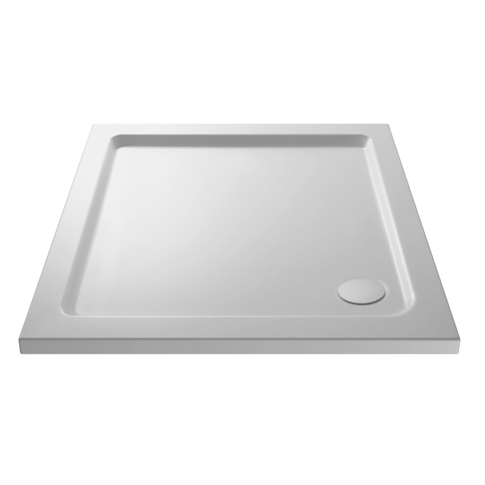760mm Premium Square Shower Tray - White