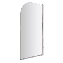 Chrome 6mm Glass Hinged Reversible Shower Bath Screen 790x1430mm