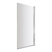 Chrome 6mm Toughened Safety Glass Reversible Straight Shower Bath Screen