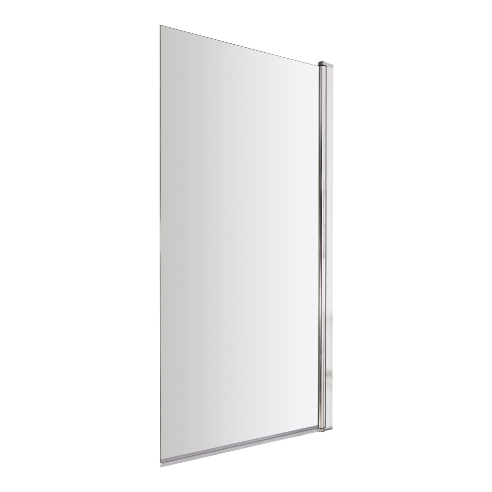 Chrome 6mm Toughened Safety Glass Reversible Straight Shower Bath Screen