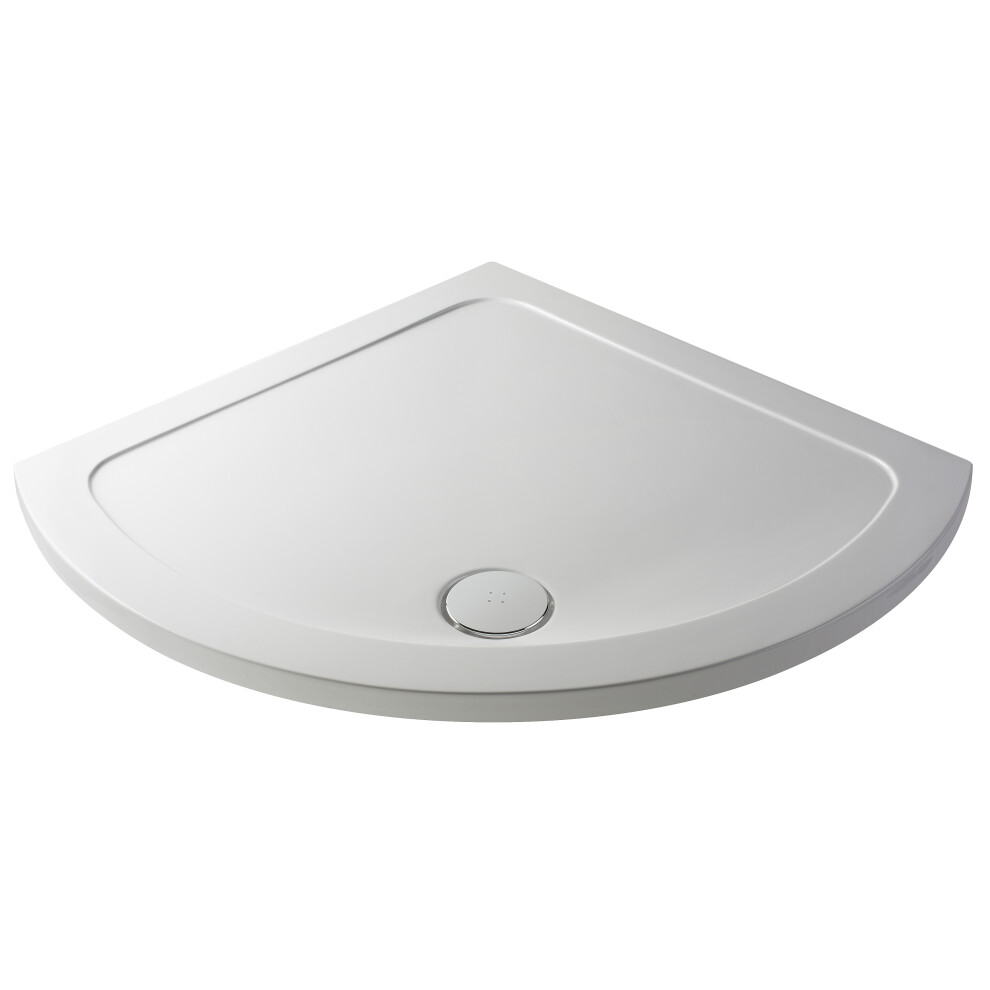 914mm Premium Single Entry Shower Tray - White