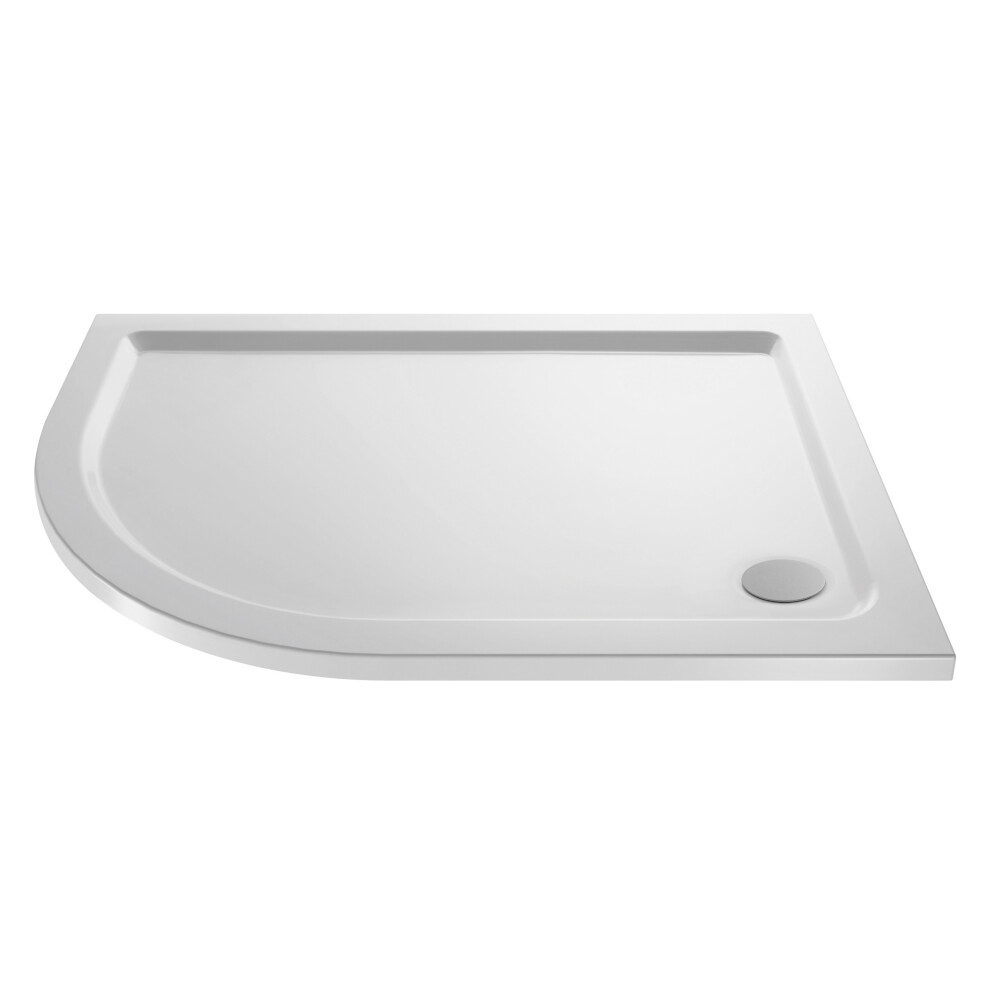 900mm x 800mm Premium Shower Tray - Left Hand Offset Quadrant - White