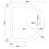 Balterley 1050mm Premium D Shape Shower Tray - White 2