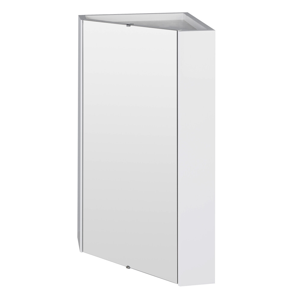 Corner Wall Hung Mirror Cabinet in Gloss White by Balterley