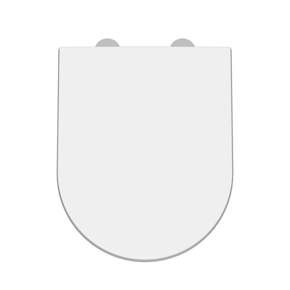 Balterley White Luxury D Shape Top Fix Soft Close
