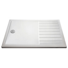 White Resin Walk-In Shower Tray 1700mm x 800mm