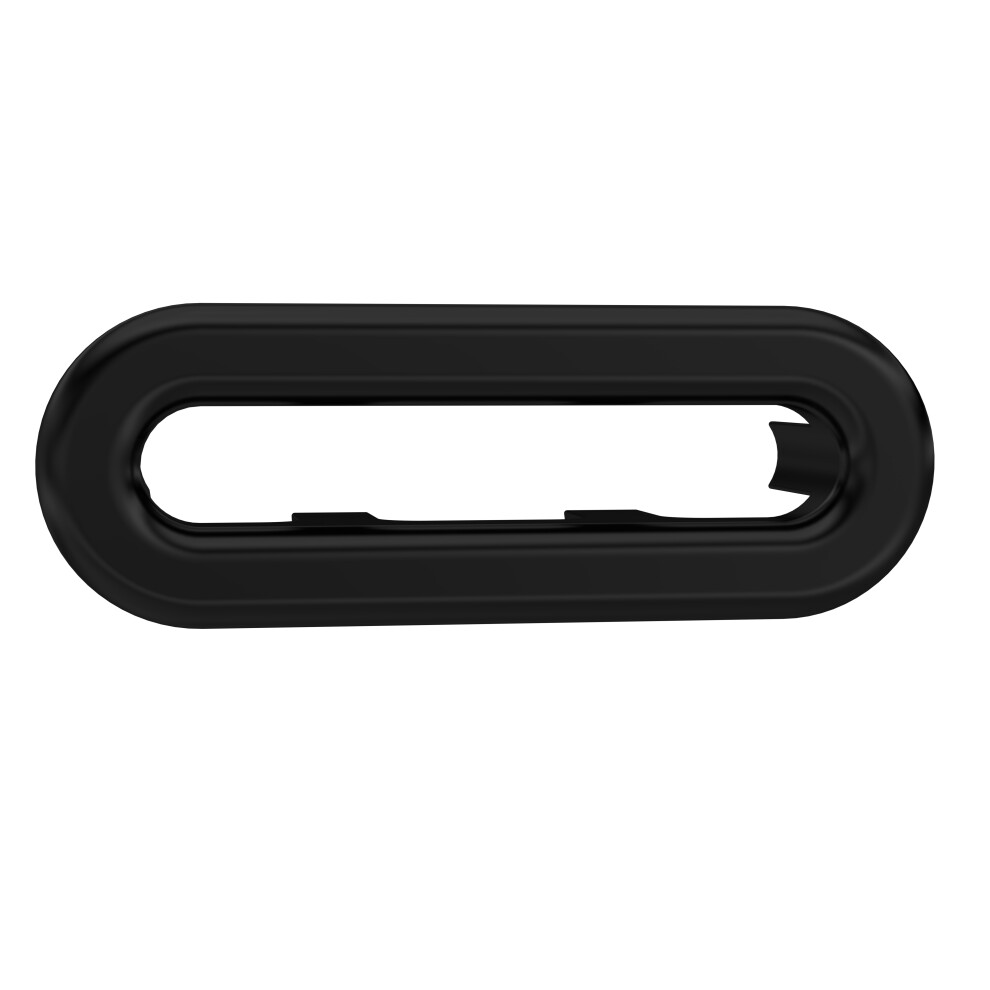 Ceramic Accessories Traditional Oval Overflow Cover - 50mm x 26mm - Matt Black