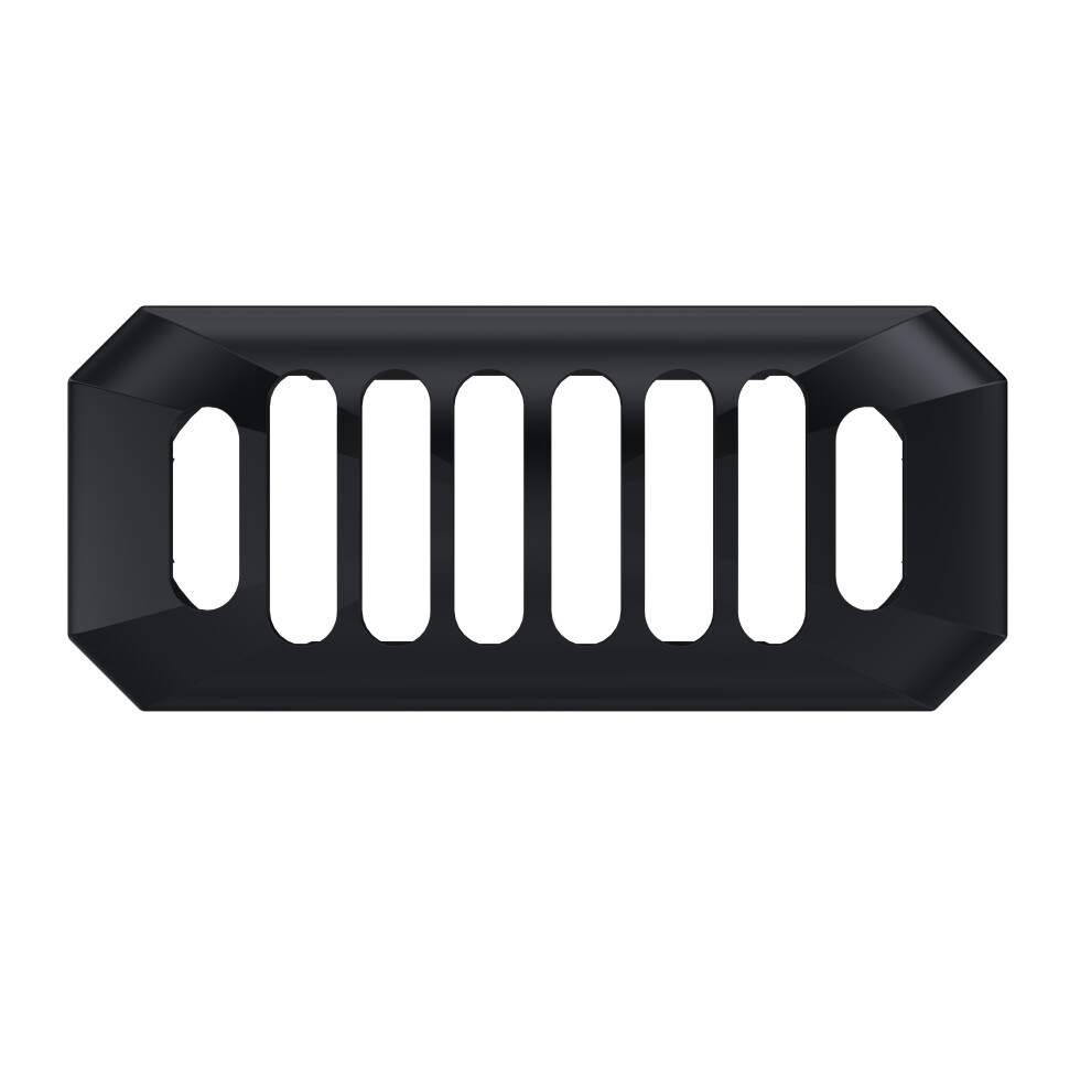 Ceramic Accessories Traditional Grill Overflow Cover - 26mm x 50mm - Matt Black