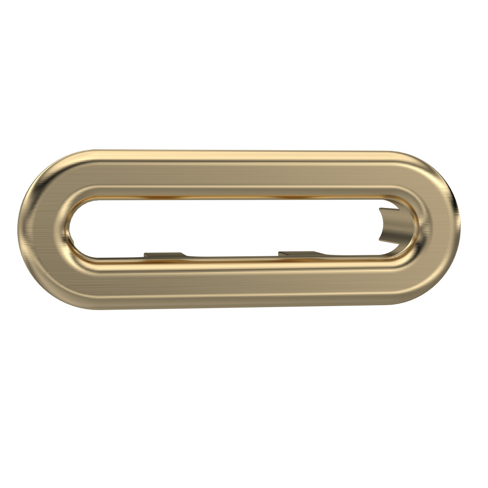Balterley Ceramic Accessories Traditional Oval Overflow Cover - 50Mm X 26Mm - Brushed Brass