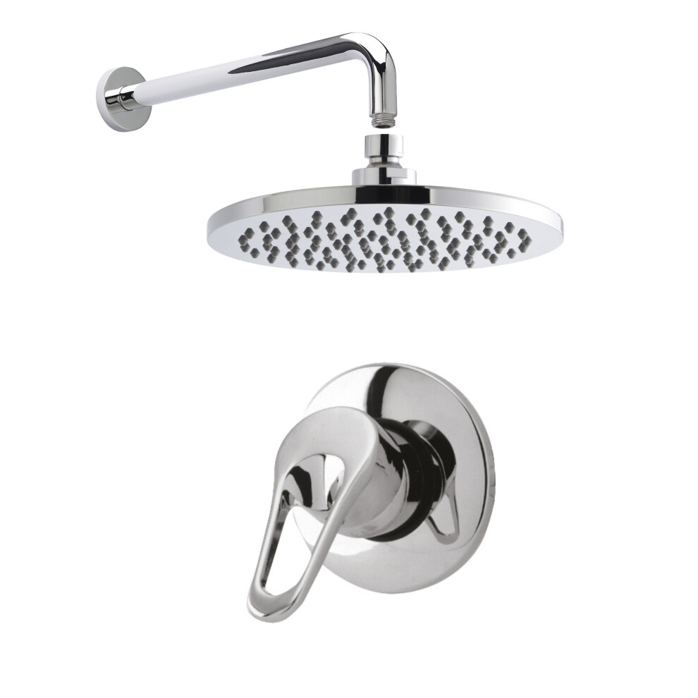 Shower Bundle Concealed Round Manual Valve, Arm & Head Kit - Chrome Balterley