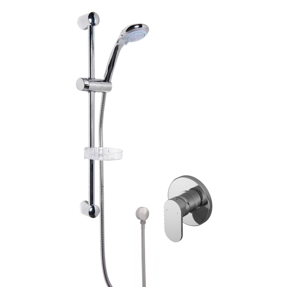 Current Shower Bundle Concealed Round Manual Valve & Multi Function Handset Slide Rail Kit - Chrome Balterley