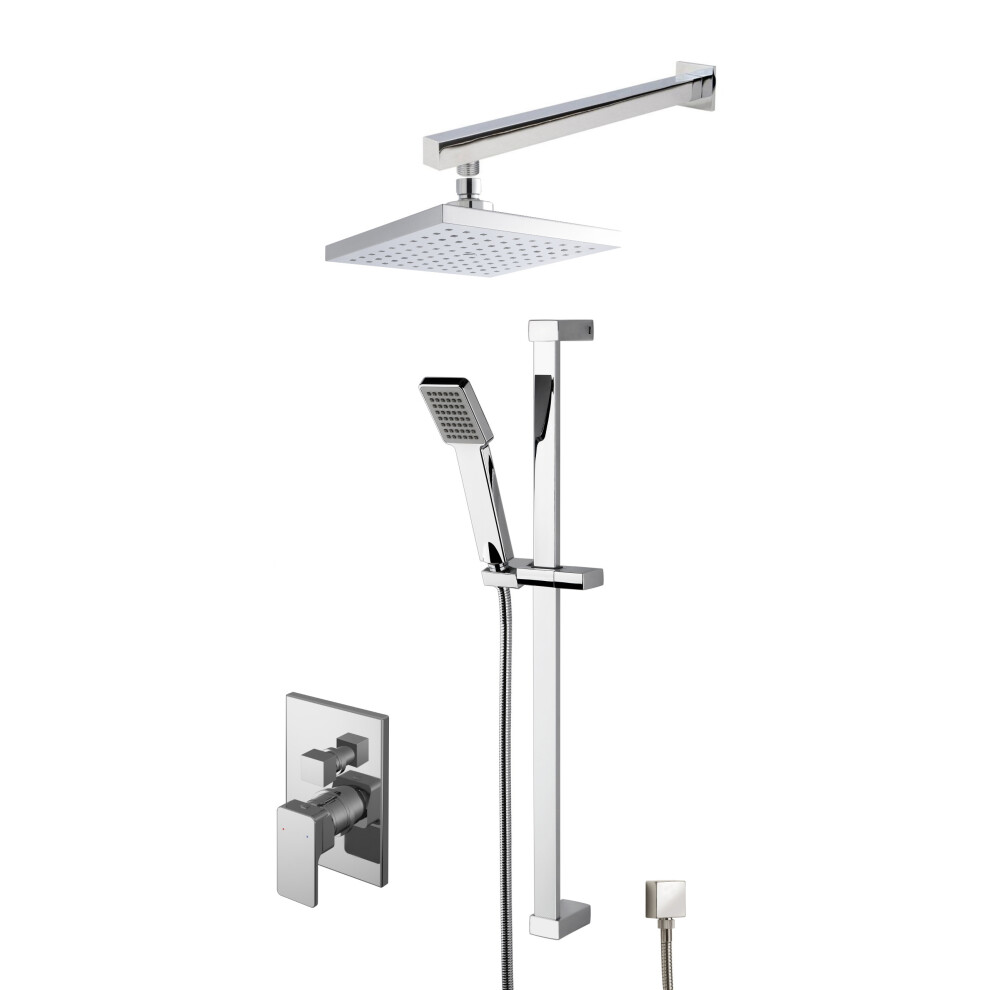 Empire Concealed Square Manual Valve Shower Set - Chrome - Balterley