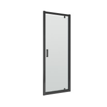 6mm Toughened Safety Glass Reversible Pivot Shower Door - 900mm - Black