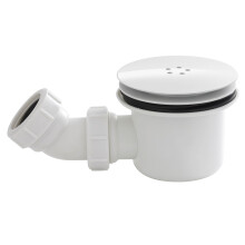 Resin Shower Tray Mega Flow Waste - White